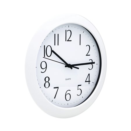 Universal Whisper Quiet Clock, 12" Diameter, White Case, 1 AA (sold separately) UNV10461